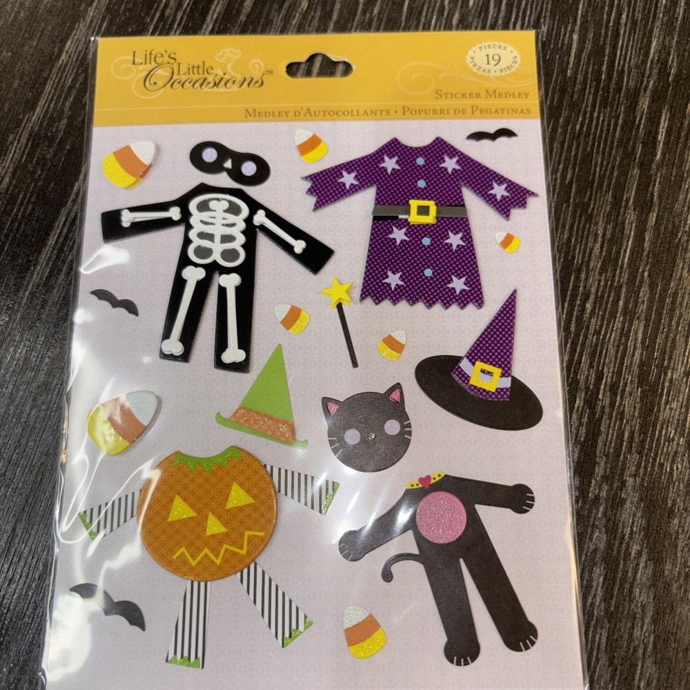 Halloween Costumes Scrapbooking Stickers By Life's Little Occasions RARE